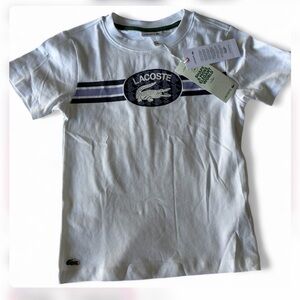 NWT $45🐊 Lacoste Kids WhiteT-Shirt